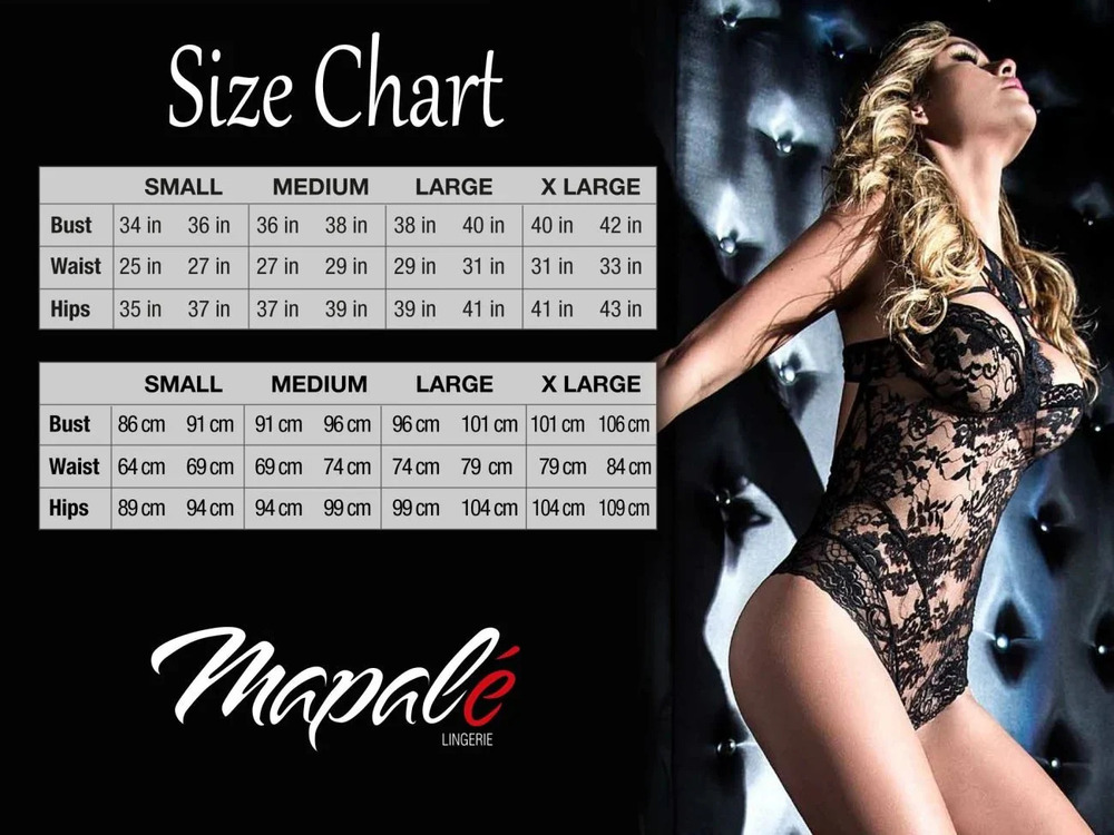 Mapale - Two Piece Rhinestone Lace Set  - Black - Picture 3 of 3